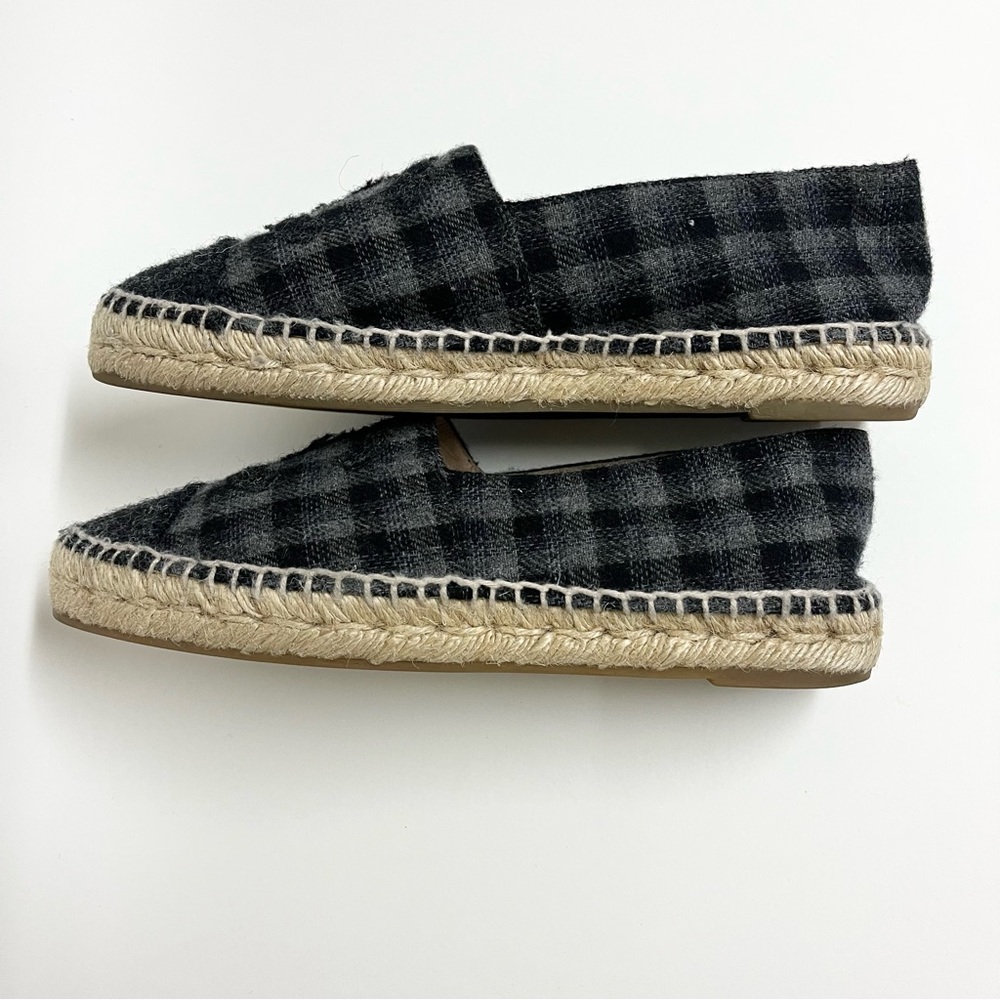 Chanel CC Logo Plaid Wool Espadrilles Size 39 - Picture 3 of 12